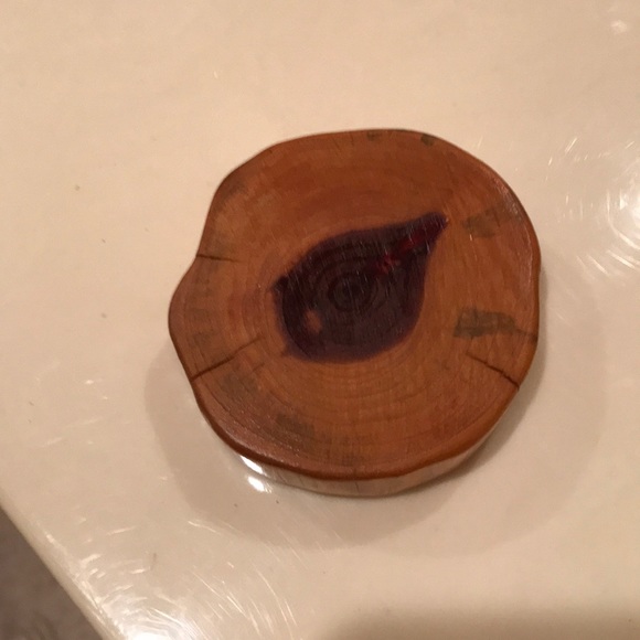 Set of Four Handmade Red Cedar Wood Coasters - Picture 2 of 6